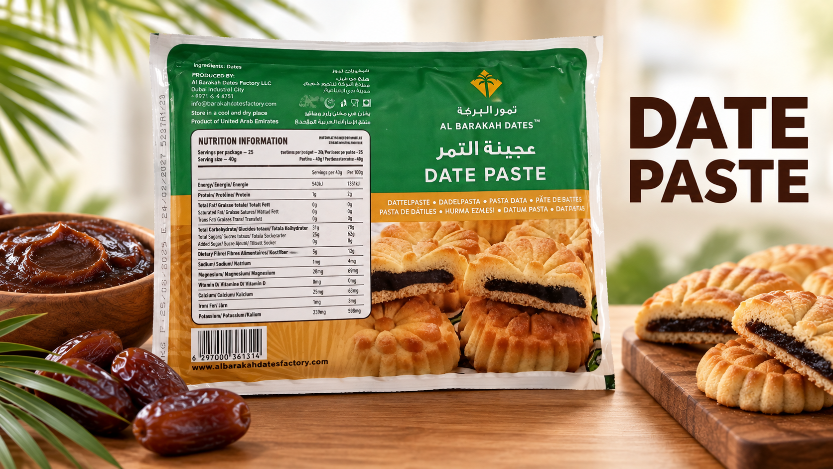 Premium Date Paste 1kg | 100% Natural | No Sugar Added |